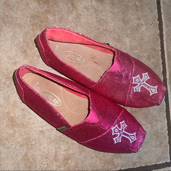 Atlas Sparkly Pink Fuchsia Loafers - Picture 5 of 5